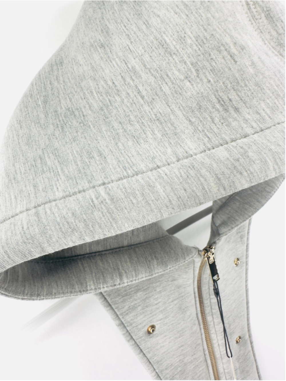 NWT ZARA Gray Hoodie Dickey HOODED SWEATSHIRT Vest WOMENS S - Picture 6 of 6